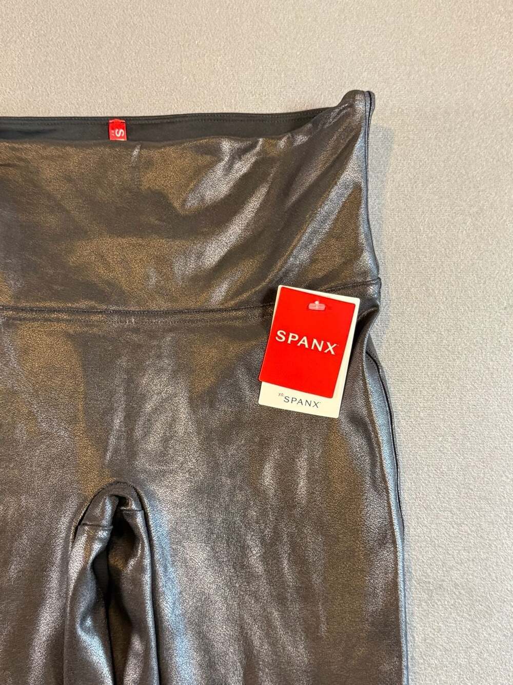 SPANX Faux Leather Legging Style 2437 Black Size M/M